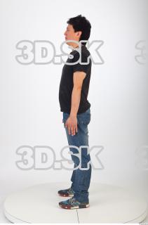 Whole body reference black tshirt blue jeans of Orville 0003